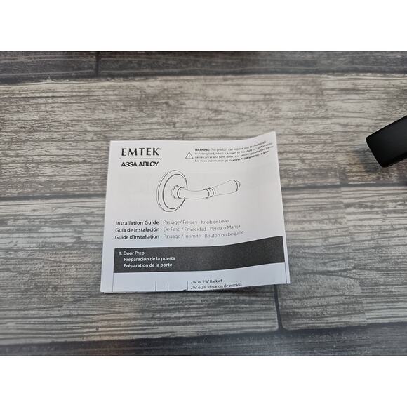 Emtek Yuma Levers Passage #4 Rosetta Right Hand Flat Black (7100YMRHFB) [91] - Picture 6 of 12